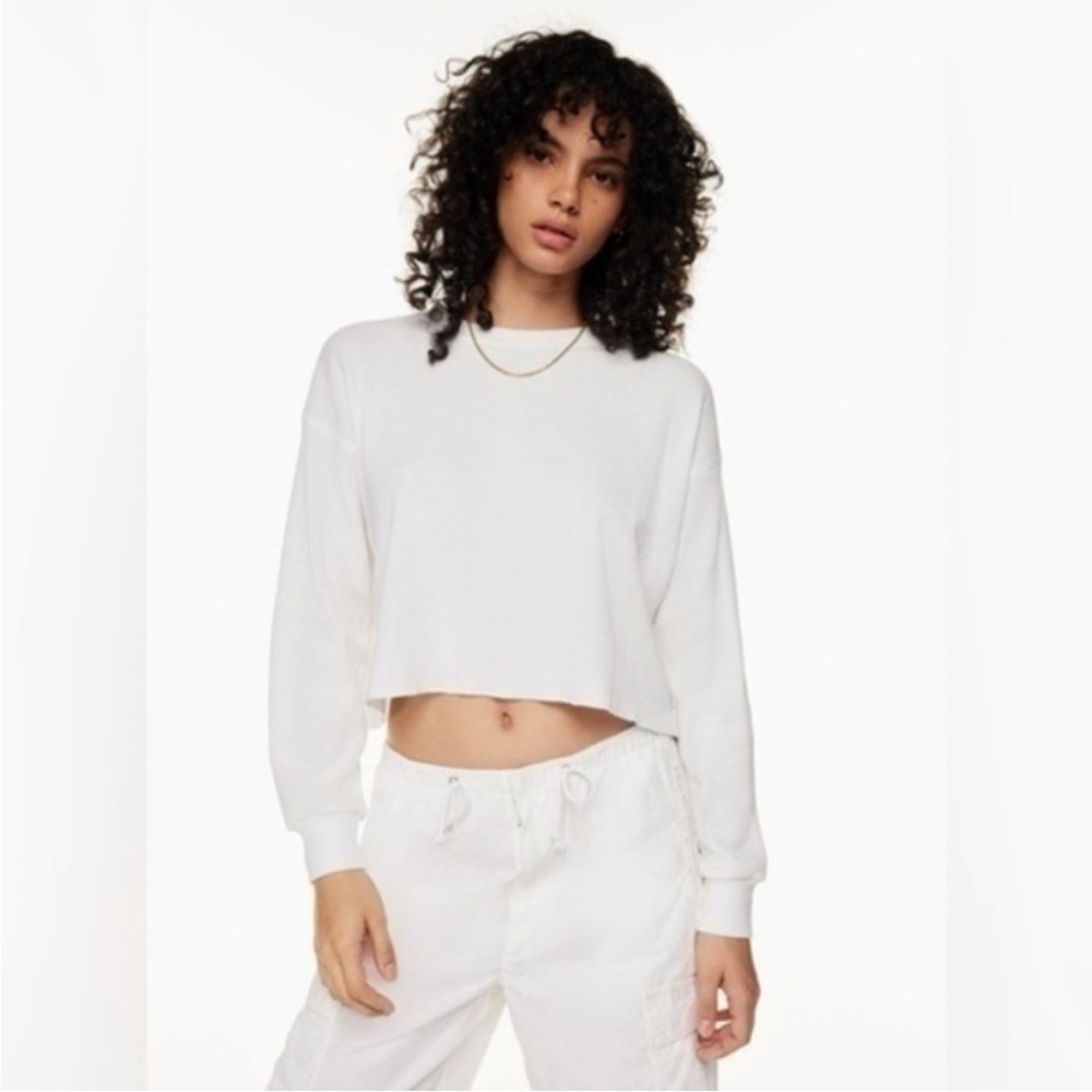 ARITIZA WAFFLE KNIT CROPPED LONG SLEEVE